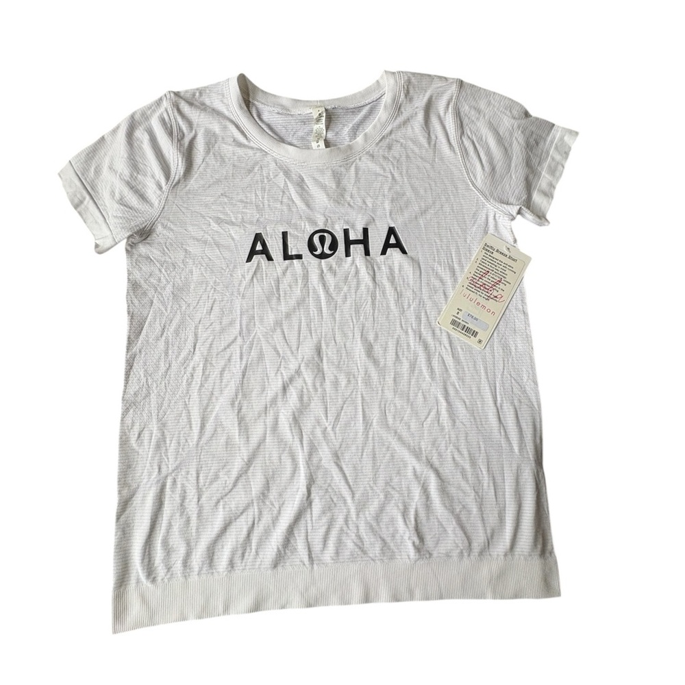 Limited Edition RARE ALOHA Lululemon Swiftly Breeze Short Sleeve NWT Size 8